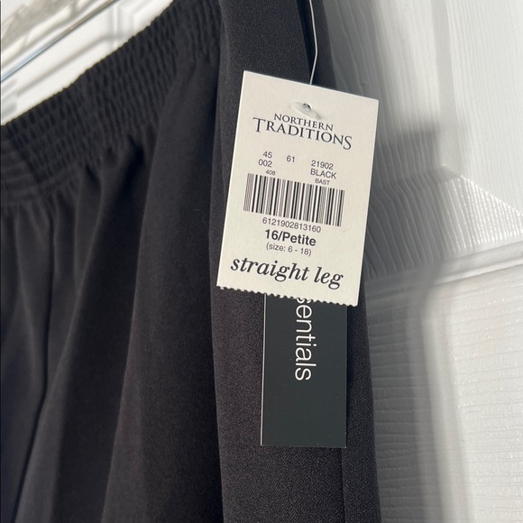 Classic Black Straight Leg Women's Pants - Picture 3 of 5